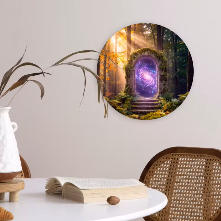 Wandcirkel - Glas - Poort - Kosmos - Bos — 4