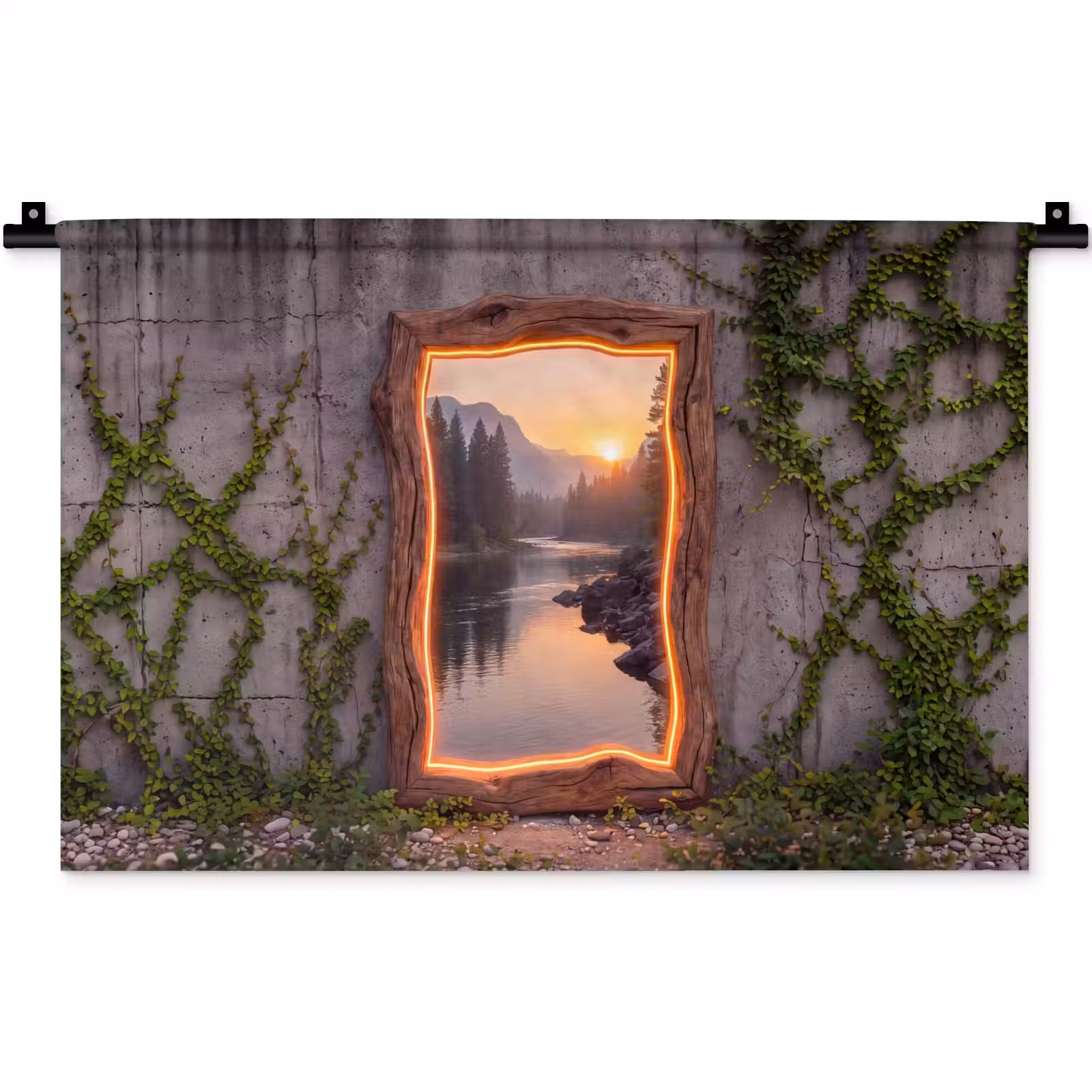 Wandkleed - Landschap - Kader - Licht — 1