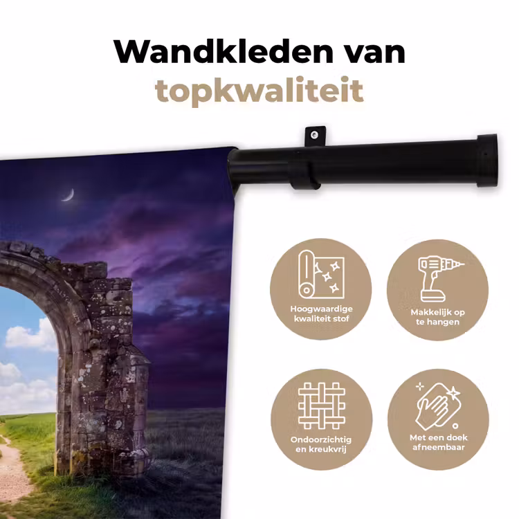 Wandkleed - Boog - Landschap - Contrast — 3