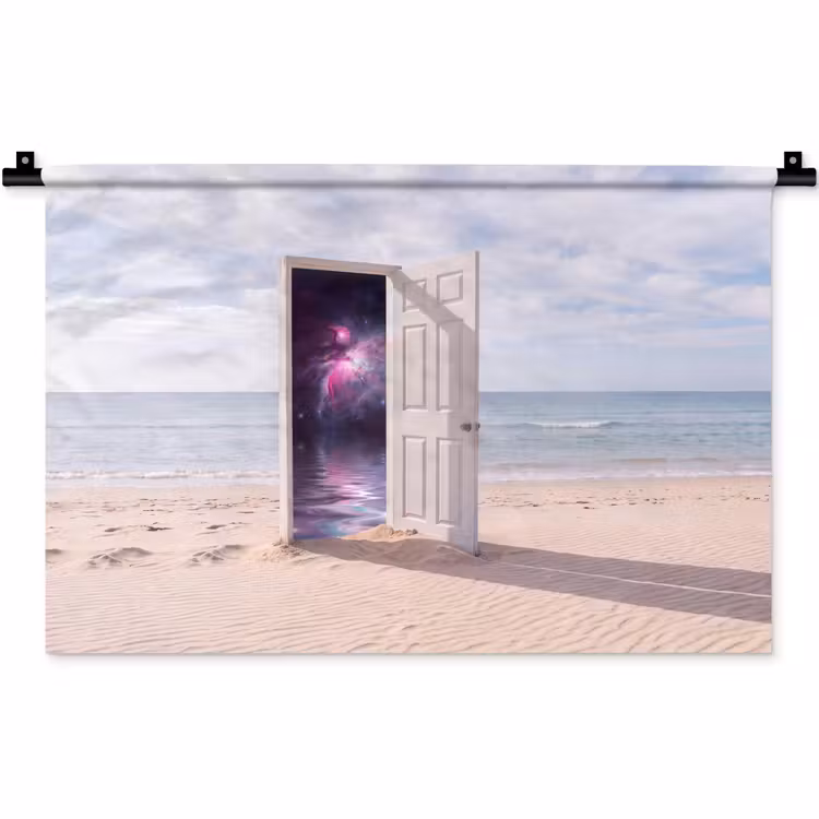 Wandkleed - Deur - Strand - Kosmos — 1