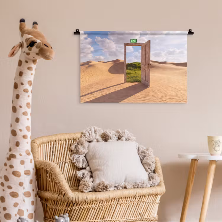 Wandkleed - Deur - Woestijn - Gras — 5