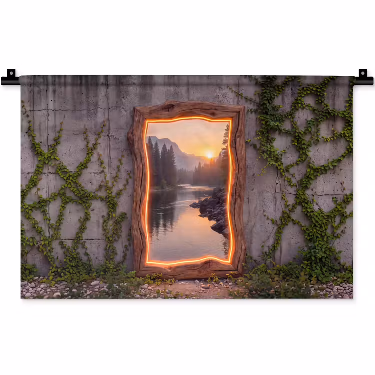 Wandkleed - Landschap - Kader - Licht — 1