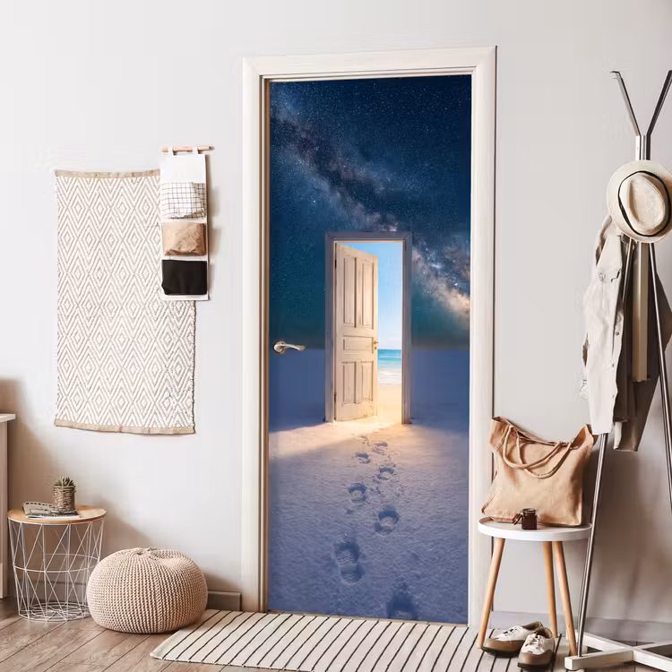 Deursticker - Deur - Sneeuw - Strand — 8