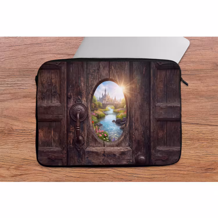 Laptophoes - Kasteel - Rivier - Natuur — 2