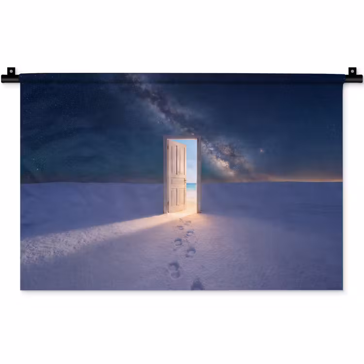Wandkleed - Deur - Sneeuw - Strand — 1
