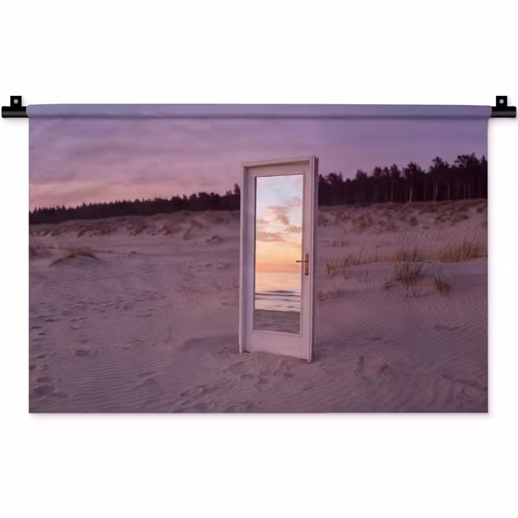 Wandkleed - Spiegel - Zee - Zonsondergang — 1