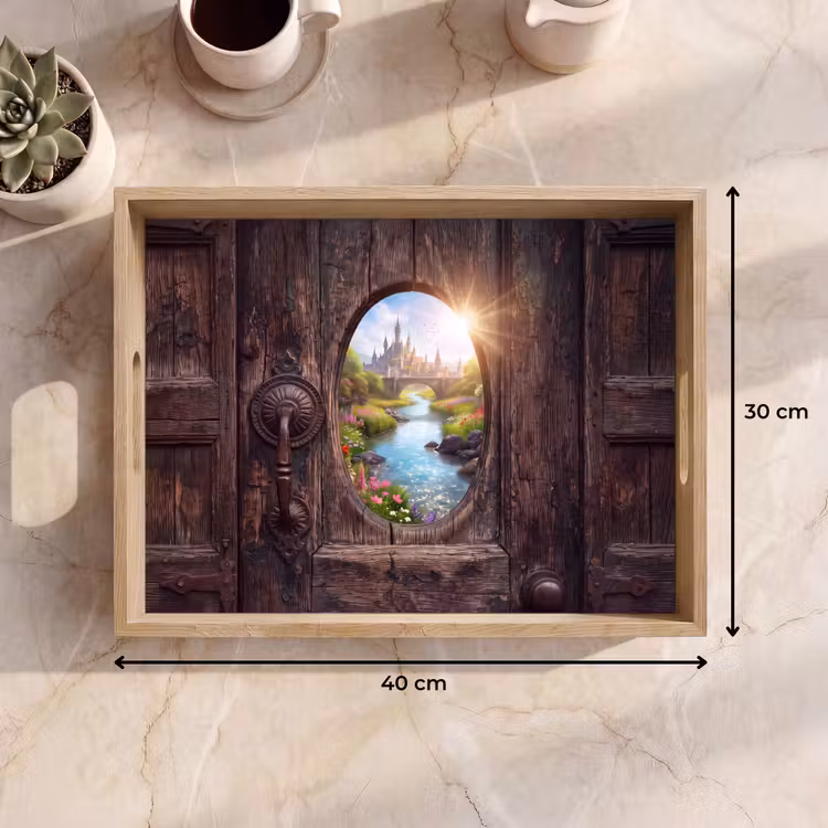Dienblad - Kasteel - Rivier - Natuur — 9