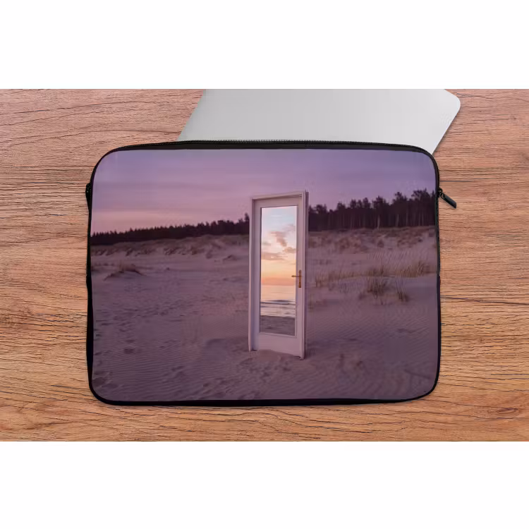 Laptophoes - Spiegel - Zee - Zonsondergang — 2