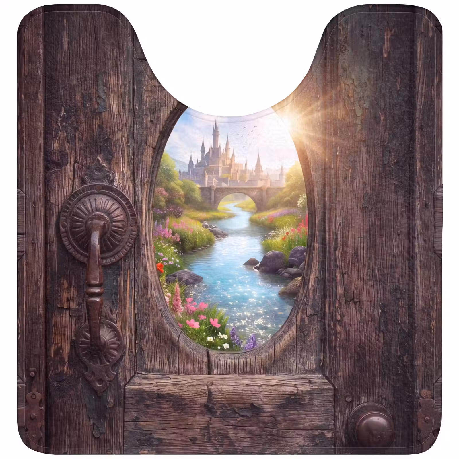 Wc Mat - Kasteel - Rivier - Natuur — 1