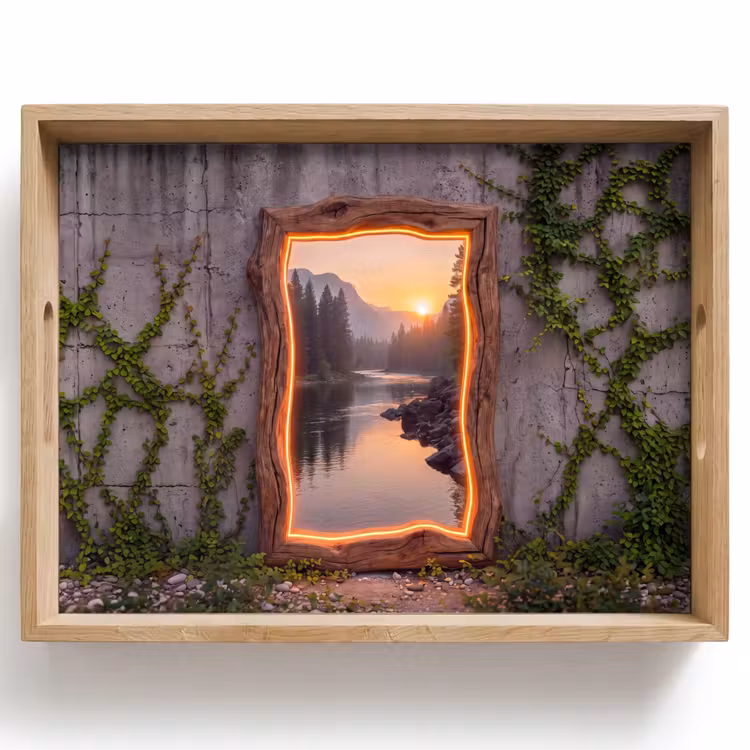 Dienblad - Landschap - Kader - Licht — 1