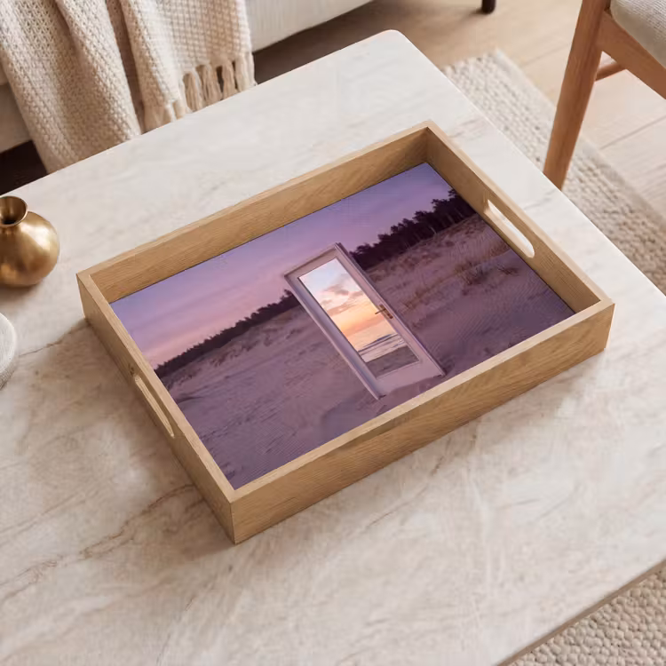 Dienblad - Spiegel - Zee - Zonsondergang — 2