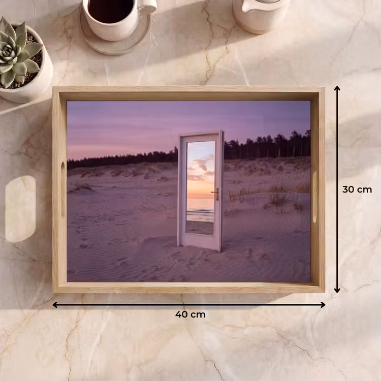 Dienblad - Spiegel - Zee - Zonsondergang — 9