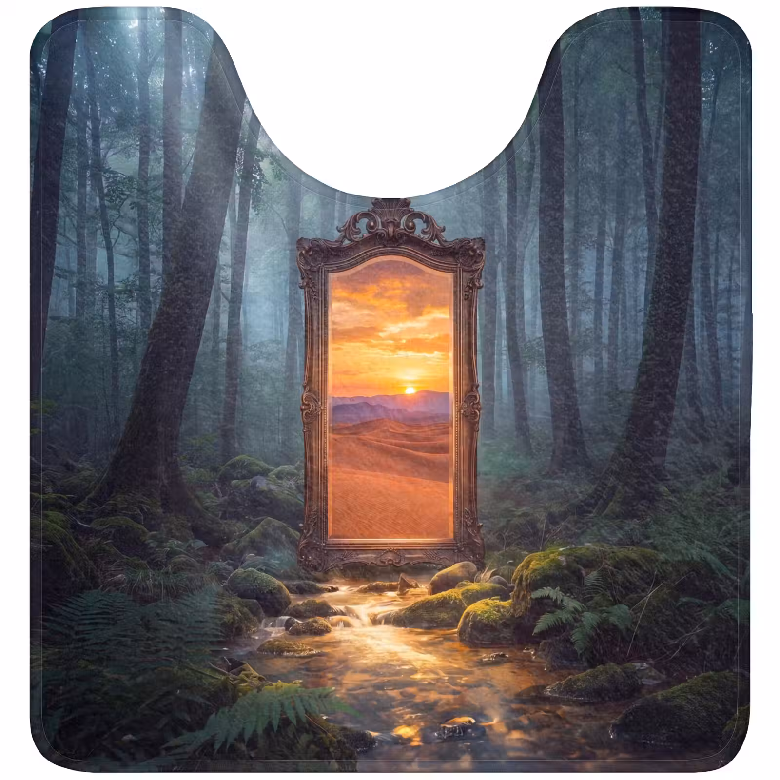 Wc Mat - Spiegel - Bos - Natuur — 1
