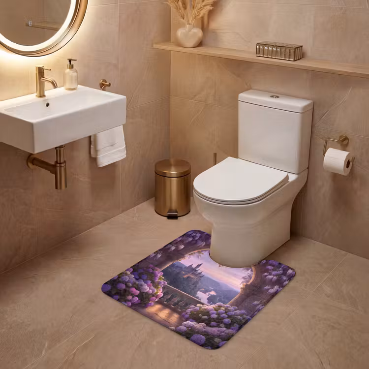 Wc Mat - Kasteel - Rivier - Avond — 3