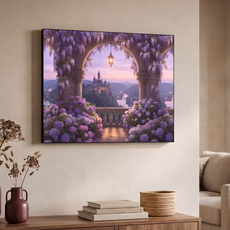 Art Frame - Kasteel - Rivier - Avond — 7