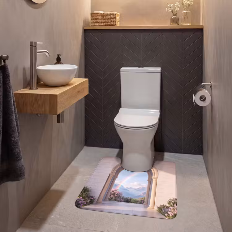 Wc Mat - Boog - Bergen - Regenboog — 2