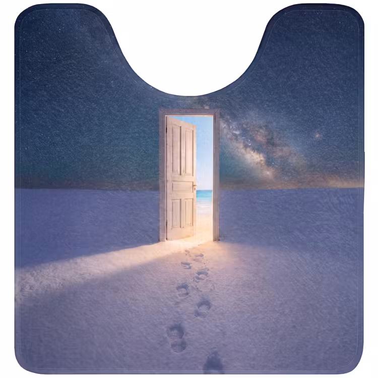 Wc Mat - Deur - Sneeuw - Strand — 1