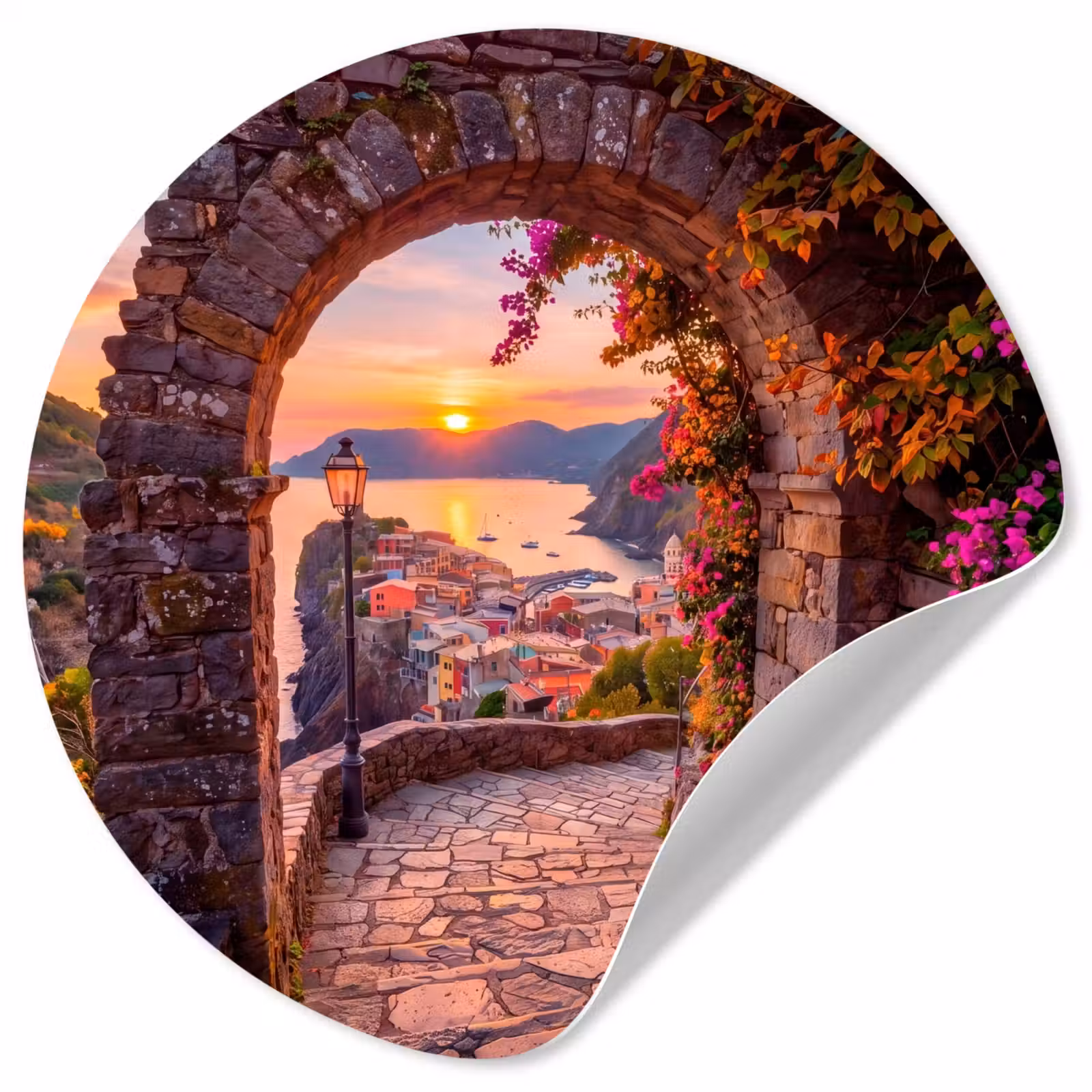 Behangcirkel - Boog - Kust - Zonsondergang — 1