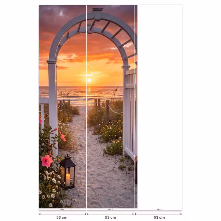 Behang - Zee - Pad - Bloemen — 6