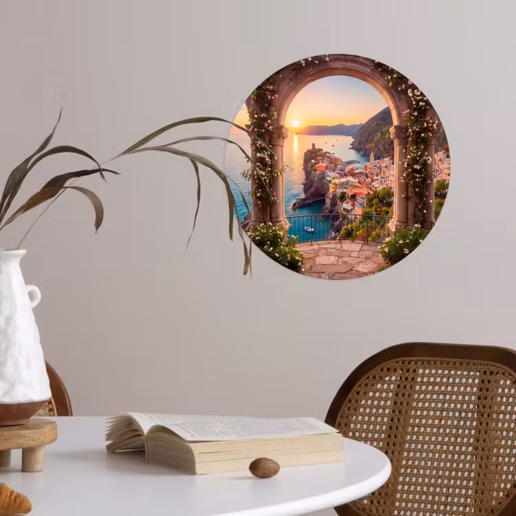 Behangcirkel - Dorp - Zee - Zonsondergang — 4