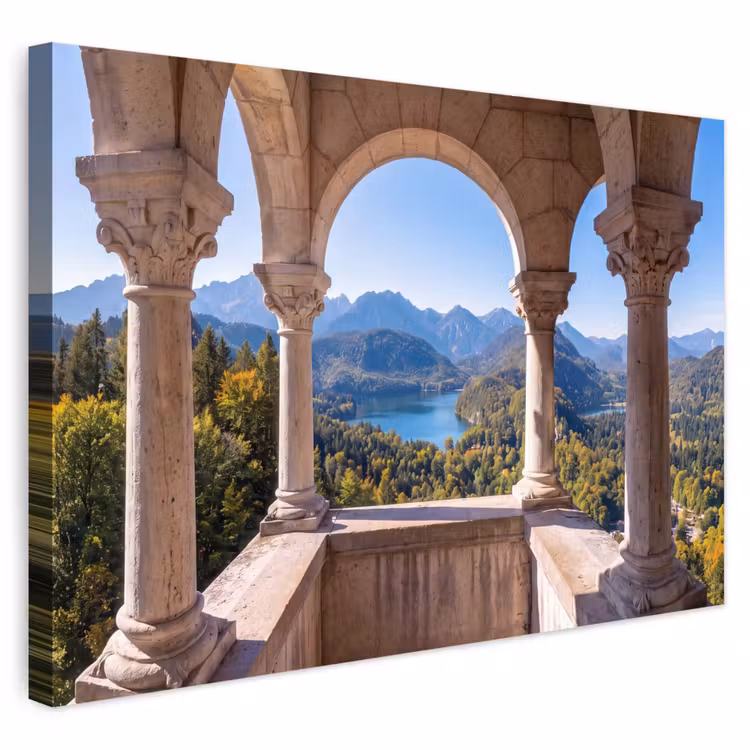 Buiten canvas - Boog - Uitzicht - Landschap — 1