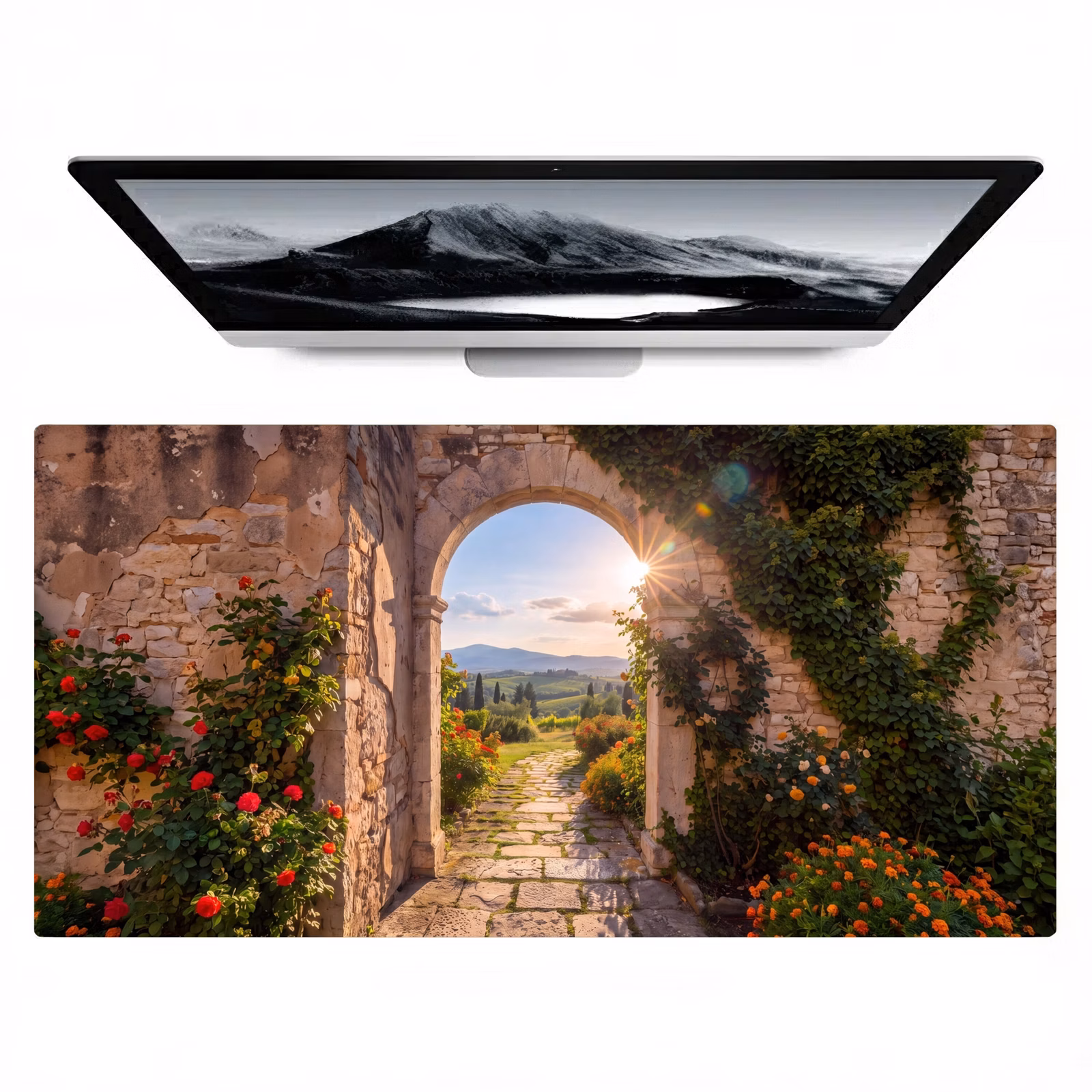 Bureau onderlegger - Pad - Tuin - Zonnig — 1