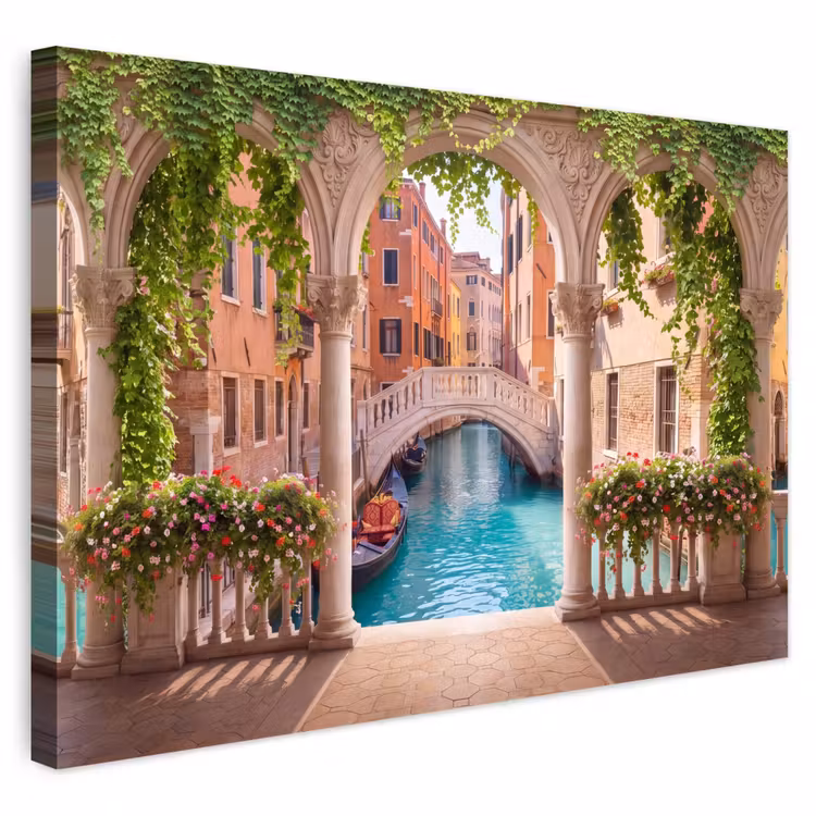 Buiten canvas - Gracht - Stad - Architectuur — 1