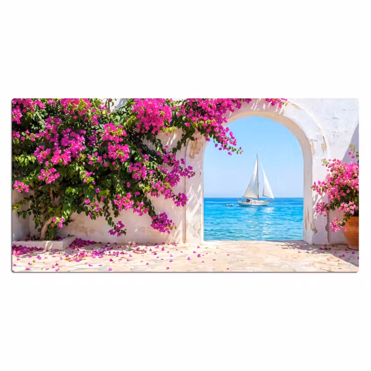 Bureau onderlegger - Bloemen - Zee - Zomer — 2