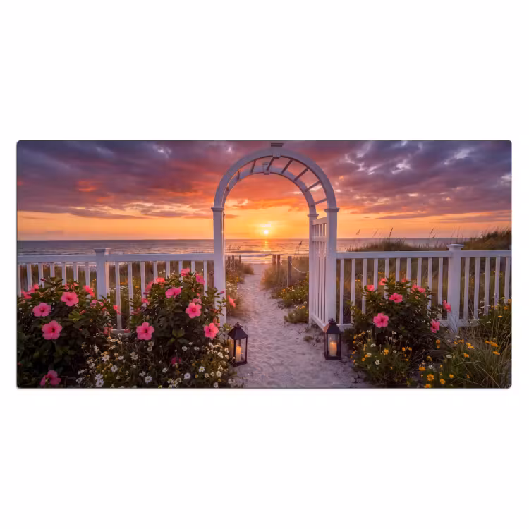 Bureau onderlegger - Zee - Pad - Bloemen — 2