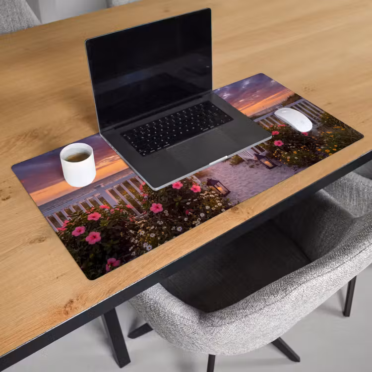 Bureau onderlegger - Zee - Pad - Bloemen — 3