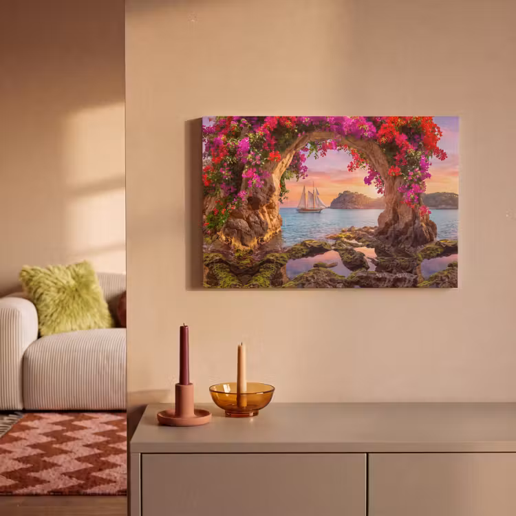 Canvas schilderij - Zeilboot - Kust - Natuur — 2