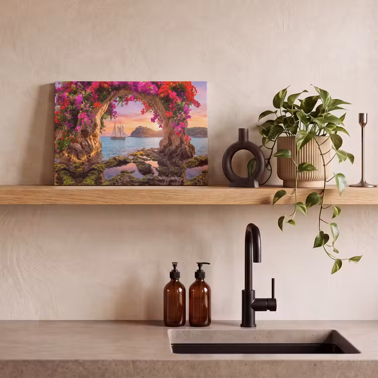 Canvas schilderij - Zeilboot - Kust - Natuur — 4