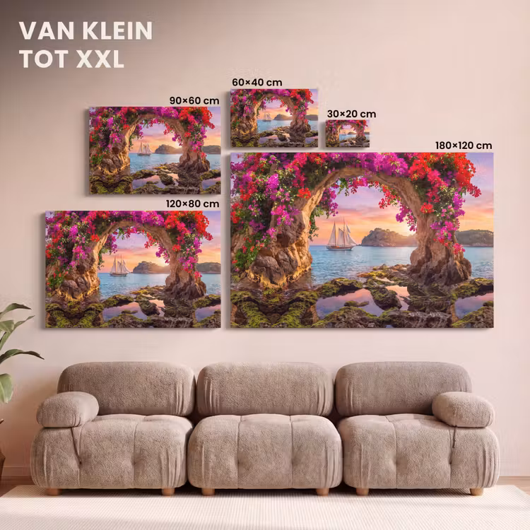 Canvas schilderij - Zeilboot - Kust - Natuur — 8