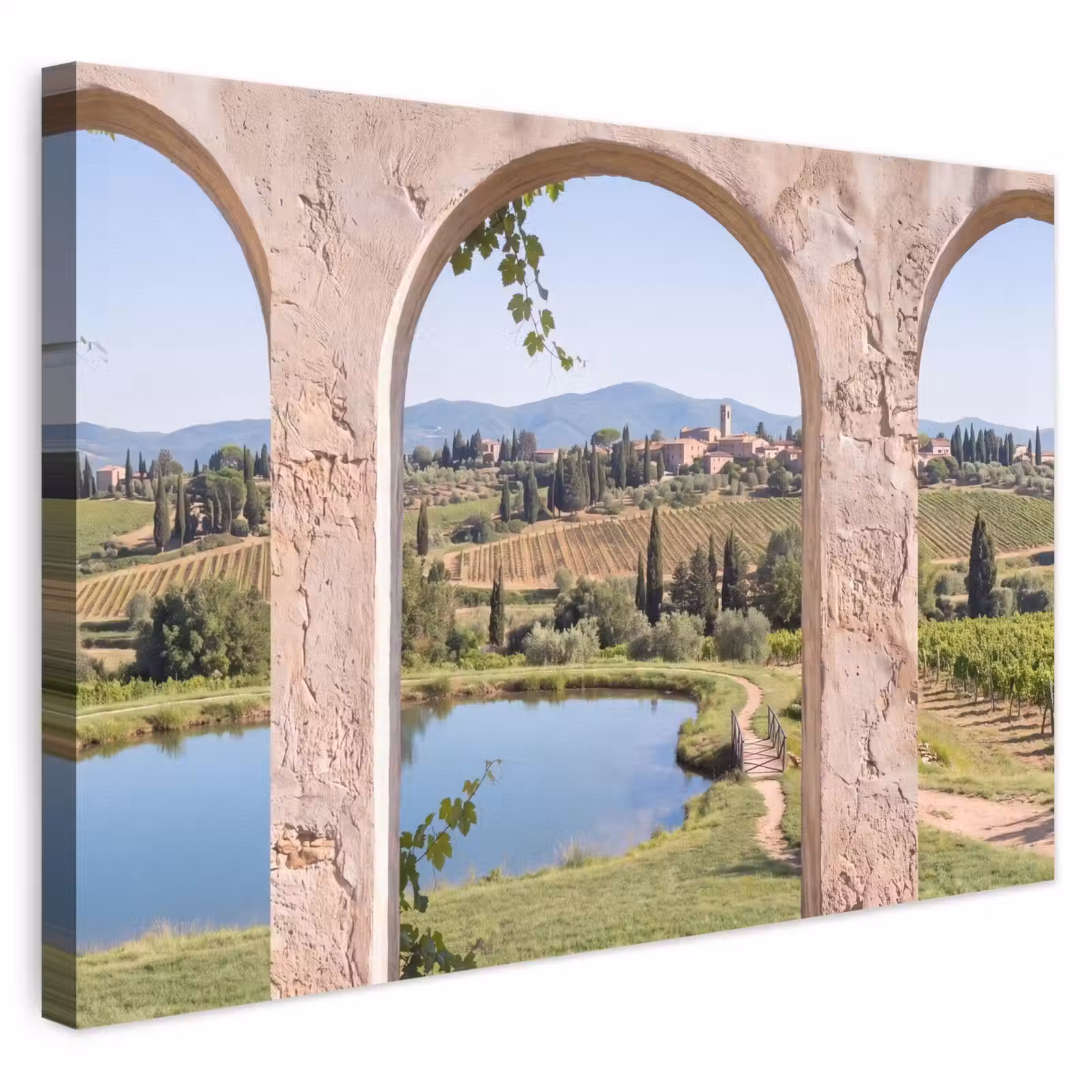 Canvas schilderij - Dorp - Landschap - Natuur — 1