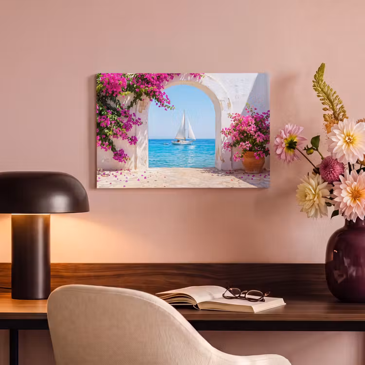 Canvas schilderij - Bloemen - Zee - Zomer — 6