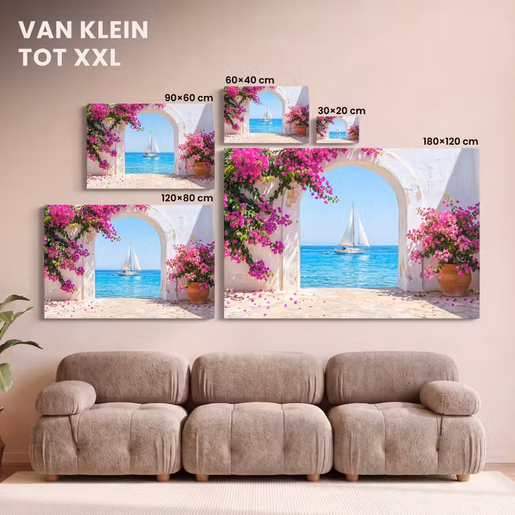 Canvas schilderij - Bloemen - Zee - Zomer — 8