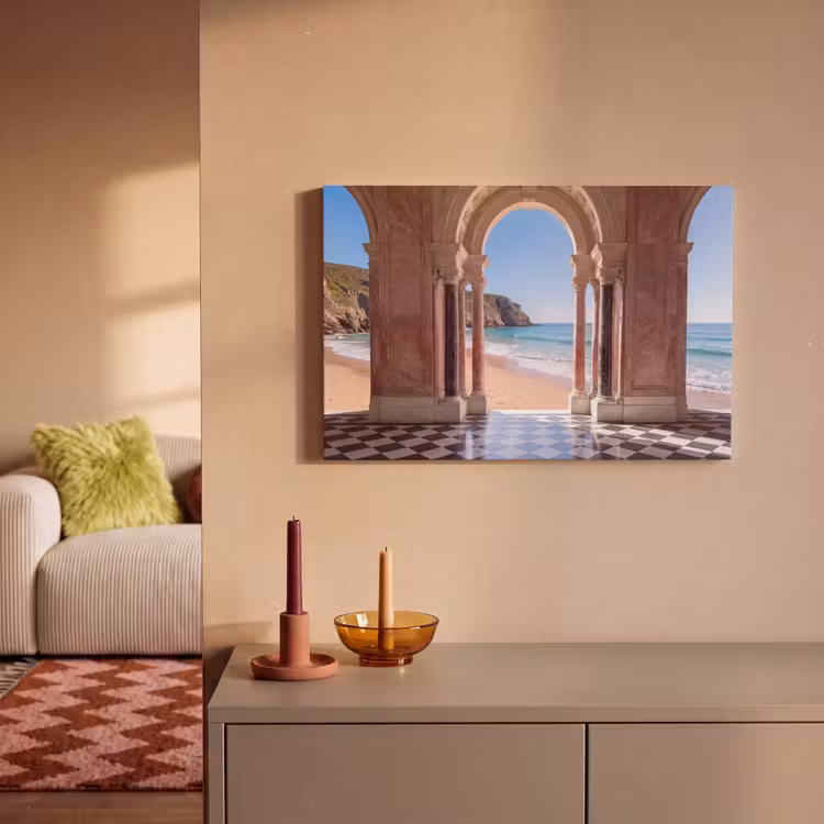 Canvas schilderij - Boog - Strand - Zee — 2