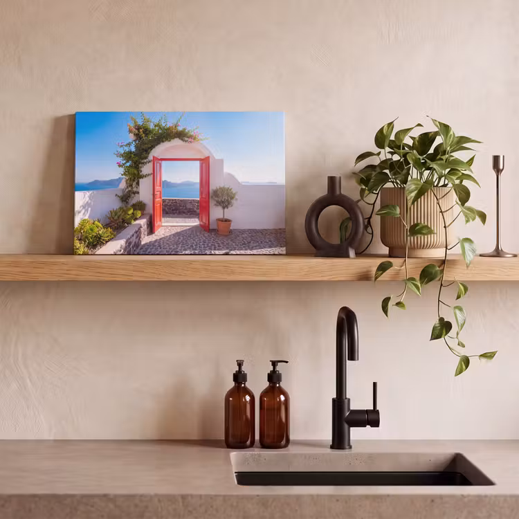 Canvas schilderij - Deur - Zee - Natuur — 4
