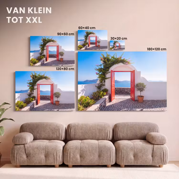 Canvas schilderij - Deur - Zee - Natuur — 8