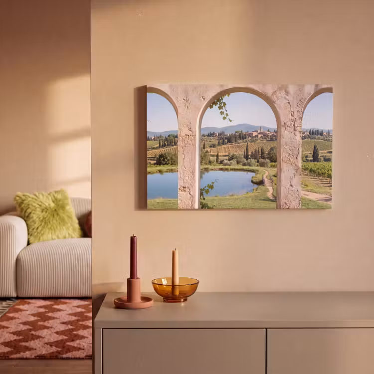Canvas schilderij - Dorp - Landschap - Natuur — 2