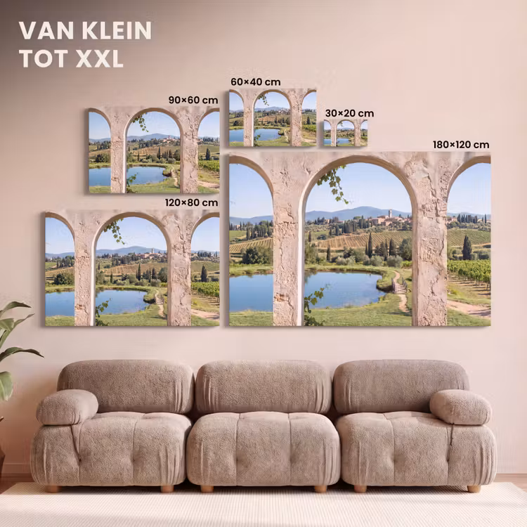 Canvas schilderij - Dorp - Landschap - Natuur — 8