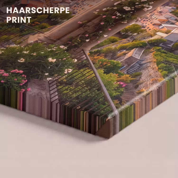 Canvas schilderij - Dorp - Zee - Zonsondergang — 5