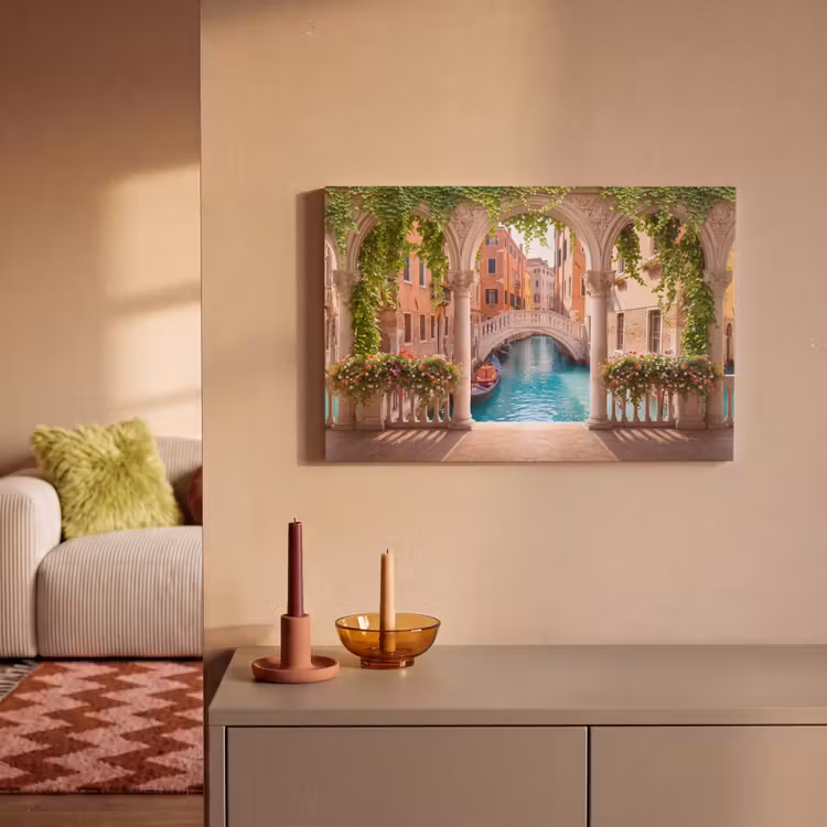 Canvas schilderij - Gracht - Stad - Architectuur — 2