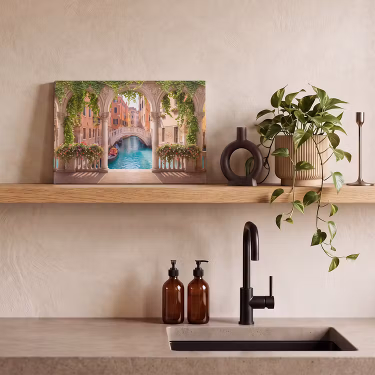 Canvas schilderij - Gracht - Stad - Architectuur — 4