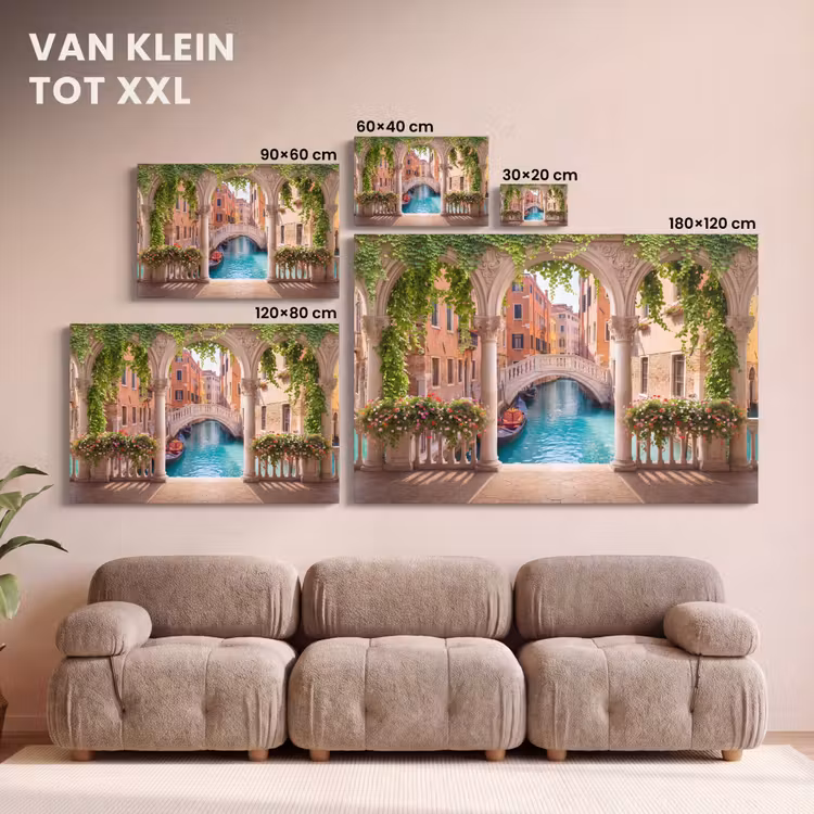 Canvas schilderij - Gracht - Stad - Architectuur — 8