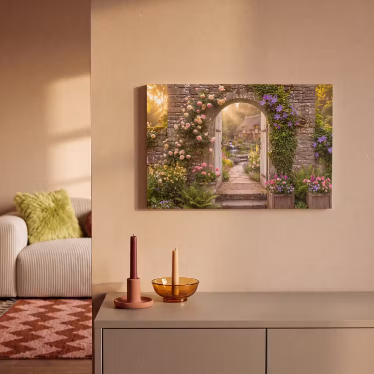 Canvas schilderij - Huis - Tuin - Natuur — 2