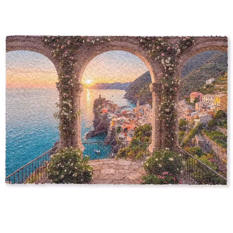 Deurmat - Dorp - Zee - Zonsondergang — 1