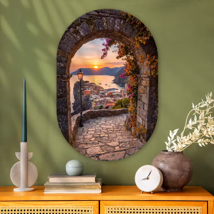 Muurovaal - Glas - Boog - Kust - Zonsondergang — 2