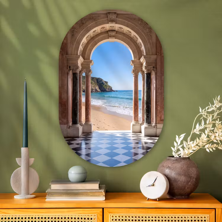 Muurovaal - Glas - Boog - Strand - Zee — 2