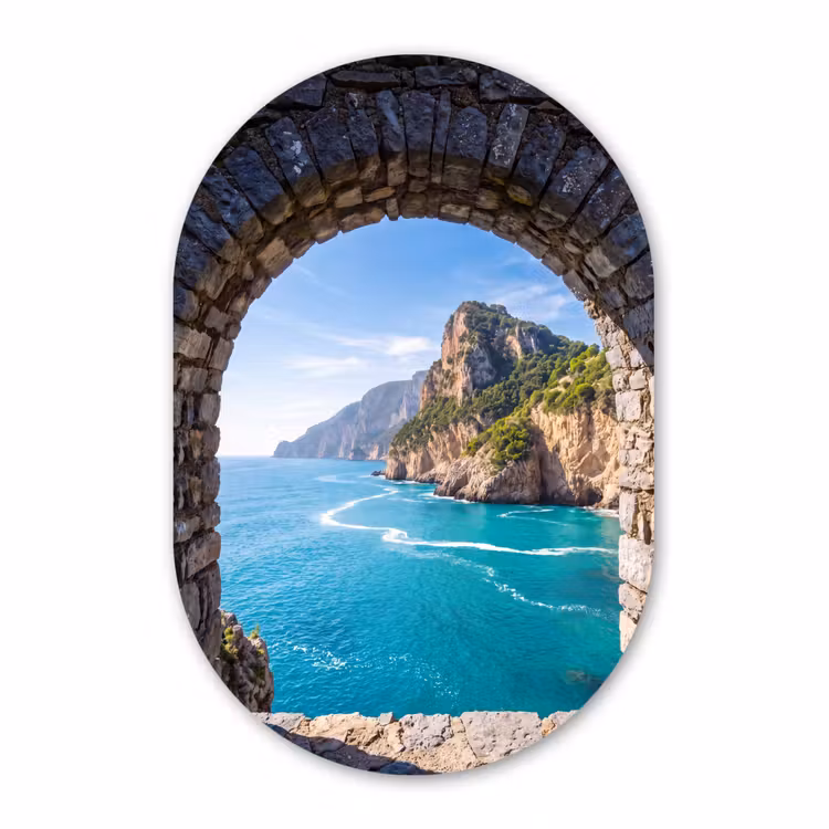 Muurovaal - Glas - Boog - Zee - Natuur — 1